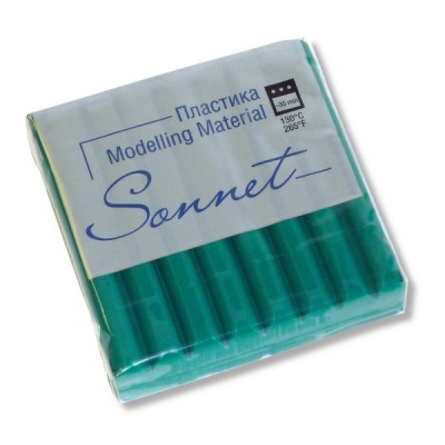 Пластика (полимерная глина) СОНЕТ, запекаемая, 56 г, изумрудная Акция!