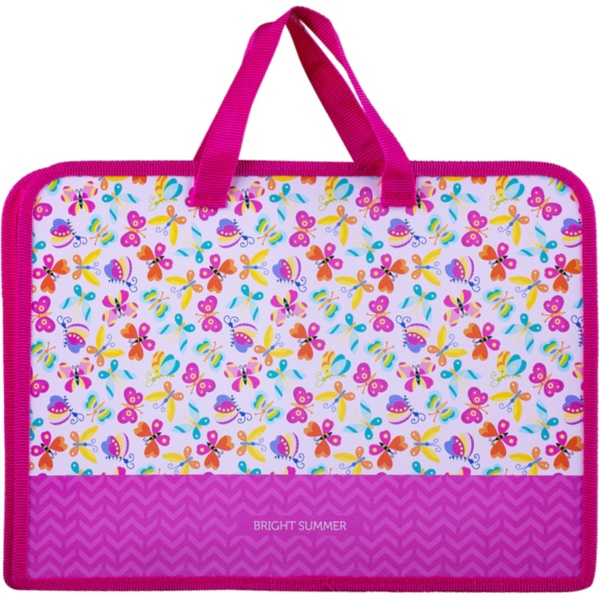 Папка-портфель А4, пластиковая, на молнии (с 3-х сторон), 1 отд., ArtSpace Яркое лето