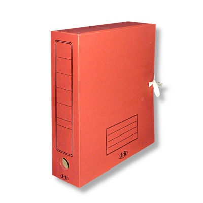 Папка архивная А4, микрогофрокартон, 2 завязки, 75 мм (750 л.), красная, БЛАНКИЗДАТ
