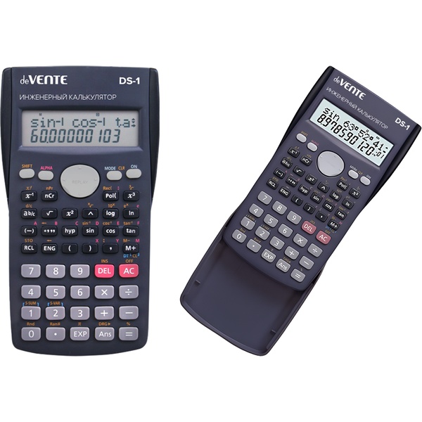 Калькулятор инженерный непрограммируемый deVENTE DS-1, для ЕГЭ, 10+2 разр.