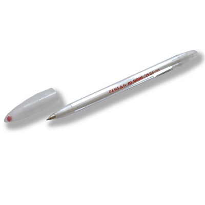 Ручка шариковая красная, 0.5 мм, полупрозр. корпус, PENSAN Global-21