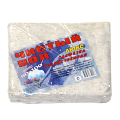 Салфетка техническая, 80*100 см, ХПП, цв.: св-серый, КИНТЕКС Чистый пол Люкс