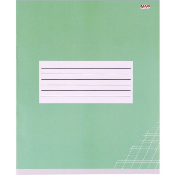 Тетрадь А5, косая линия, 12 л., на скобе, 60 г/м², мел. обл., Prof-Press Классика без слов-2_зеленая