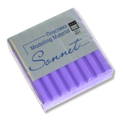 Пластика (полимерная глина) СОНЕТ, запекаемая, 56 г, флуоресцентная фиолетовая Акция!