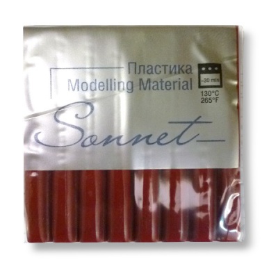 Пластика (полимерная глина) СОНЕТ, запекаемая, 56 г, вишневая Акция!