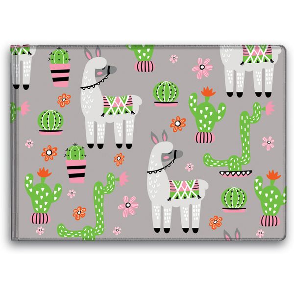 Обложка для студенческого билета Dpskans Ламы серые, пвх, рисунок