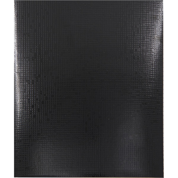 Тетрадь А5, клетка, 48 л., на скобе, 60 г/м², диз. картон, тисн. "лен", Alingar Черный металлик