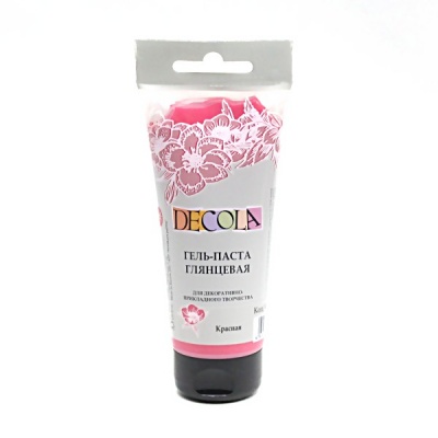 Гель-паста глянцевая ДЕКОЛА Красная 100мл  Акция!