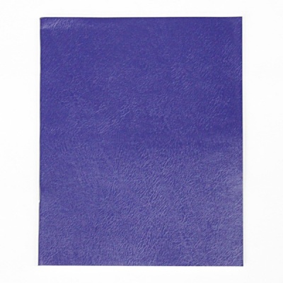 Тетрадь А5, 48 л., клетка, 60 г/м², на скобе, облож. бумвинил, тисн. "кожа", Hatber_синяя