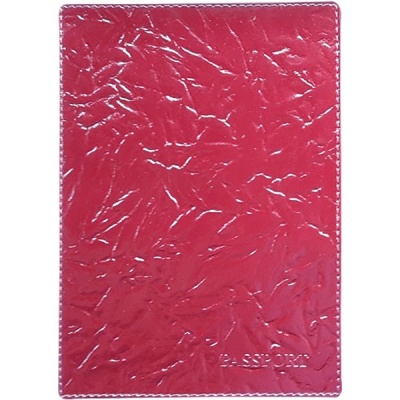 Обложка для паспорта (с картхолдером) нат. кожа "лед", тисн. "PASSPORT", цв.: бордовый, Attomex   Акция!