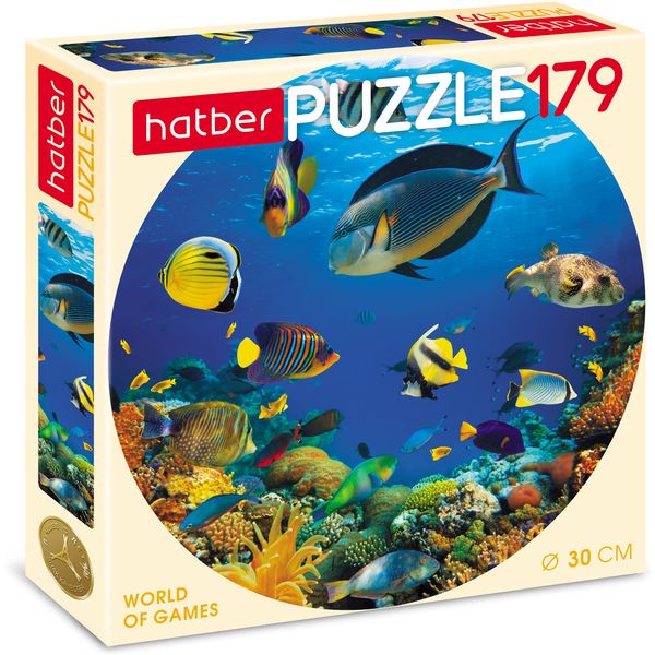 Пазл 179 элементов. Hatber_Океан, D300 мм (круглый) Акция!