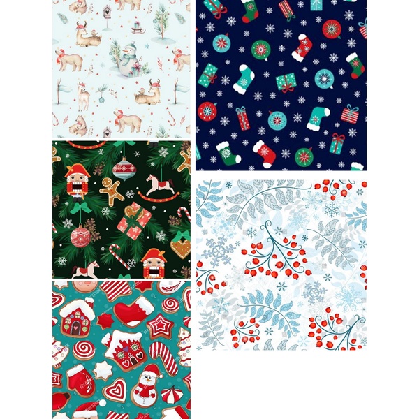 Бумага упаковочная, 70*100 см, 1 л., 5 дизайнов, MILAND Новогоднее чудо (НГ)