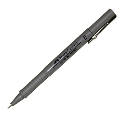 Линер черный, ширина линии 0.1 мм, рифленый грип, Faber-Castell Ecco Pigment Линер черный, ширина линии 0.1 мм, рифленый грип, Faber-Castell Ecco Pigment