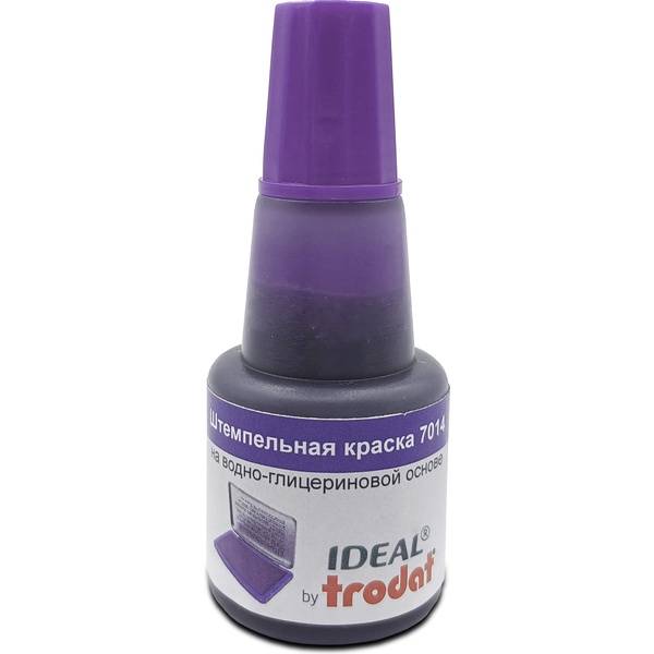 Краска штемпельная IDEAL by TRODAT, 24 мл, на водно-глиц. основе, фиолетовая