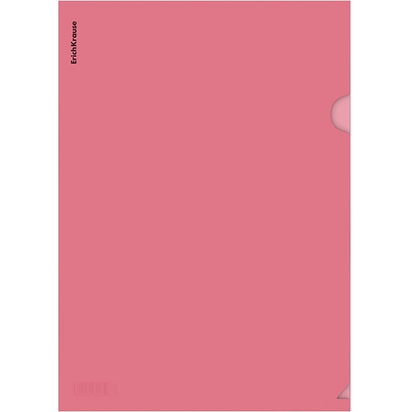 Папка-уголок А4, 160 мкм, ErichKrause Glossy Classic, пластик. полупрозр., "зеркало", красная