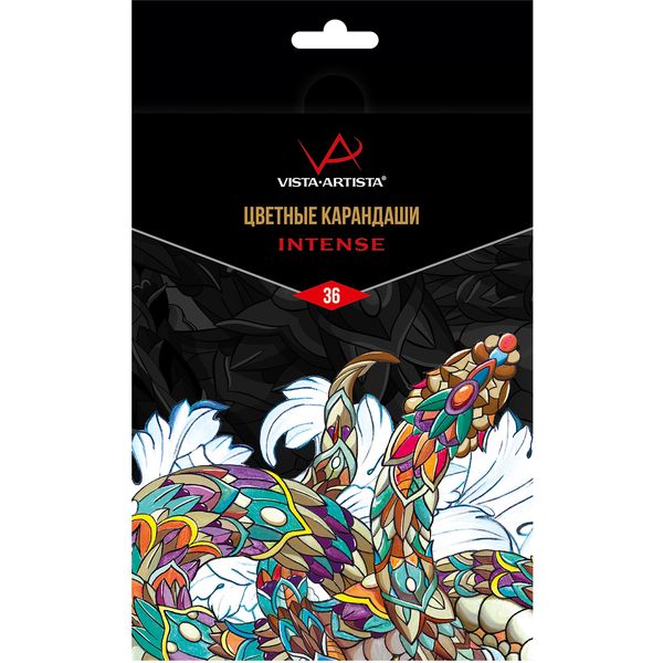 Карандаши цветные художественные 36 шт., деревянные, круглые, VISTA-ARTISTA Intense (в к/к) Карандаши цветные художественные 36 шт., деревянные, круглые, VISTA-ARTISTA Intense (в к/к)