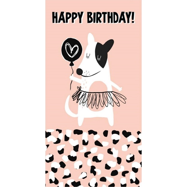 Конверт для денег Happy Birthday! (собачка с шариком) Конверт для денег Happy Birthday! (собачка с шариком)