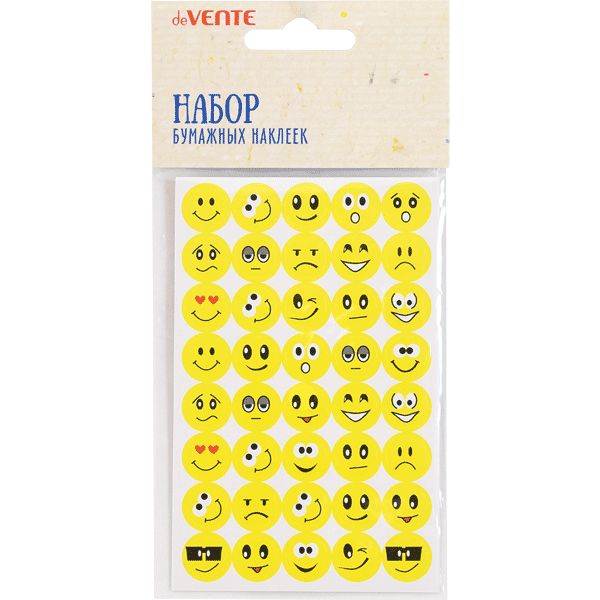 Наклейки поощрительные deVENTE Emojie, карточка 80*125 мм (набор 5 л.) Наклейки поощрительные deVENTE Emojie, карточка 80*125 мм (набор 5 л.)