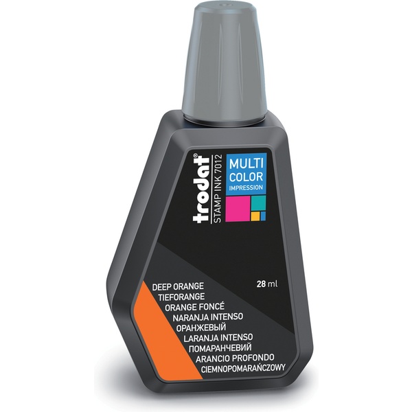 Краска штемпельная TRODAT Multi Color, 28 мл, на водной основе, оранжевая