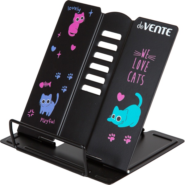 Подставка для книг металлическая deVENTE Funny Cats, 154*152 мм, 235 г, противоскольз. ножки