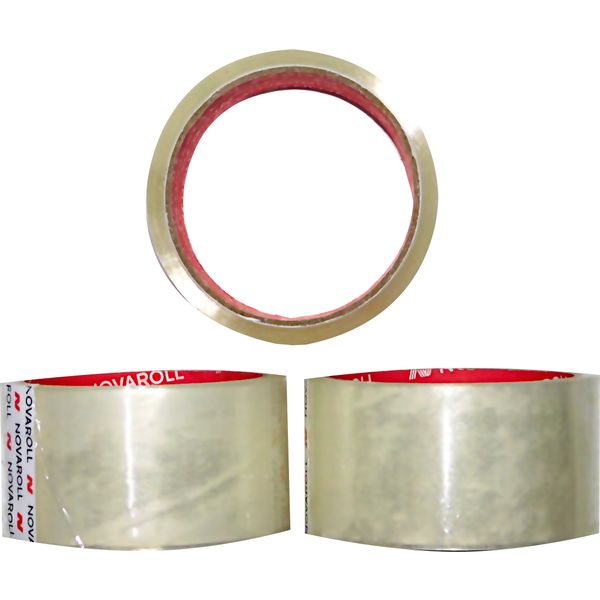 Лента клейкая упаковочная 48 мм * 40 м, BOPP 38 мкм, прозрачная, Nova Roll