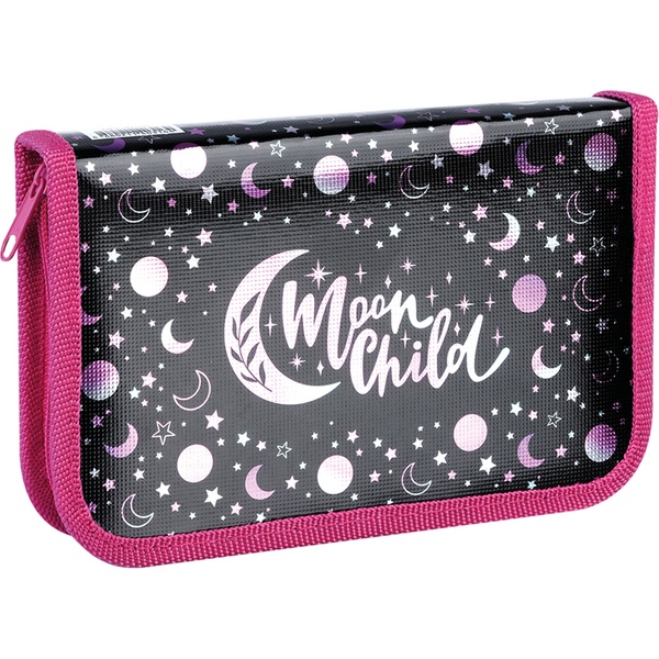 Пенал 1 отд., на молнии, 190*115*30 мм, лам. картон, вн. конгрев, ArtSpace Moonlight Акция!