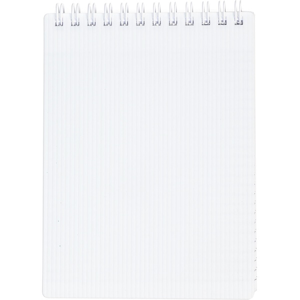 Блокнот на гребне А7, 80 л., клетка, 60 г/м², обл. арт-пластик, Hatber Velvet_белый   Акция!