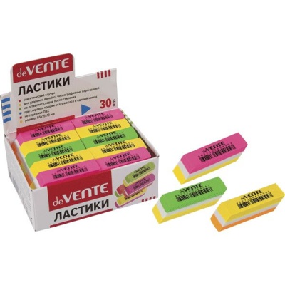 Ластик deVENTE Bubble Gum, синт. каучук (Dust free), скошенный, 55*15*13 мм, 3 дизайна Ластик deVENTE Bubble Gum, синт. каучук (Dust free), скошенный, 55*15*13 мм, 3 дизайна