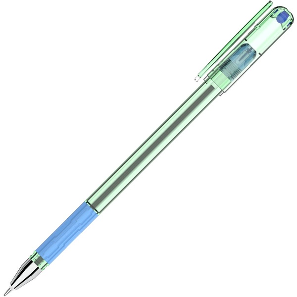 Ручка шариковая черная, 0.5 мм, узел-игла, грип резиновый, золото Luxor Blizz