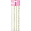 Стразы самоклеящиеся, 115 шт., круглые, 5 р-ров, цв.: белый, deVENTE DIY Pearls