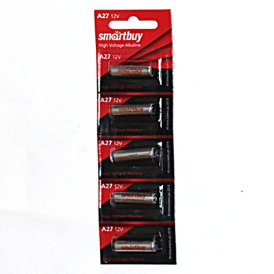 Батарейка щелочная А27/MN27/27A, 12 V, блистер, Smartbuy Ultra (для автосигнализаций)