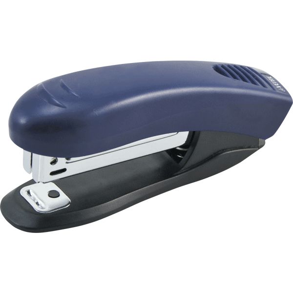 Степлер № 10, до 10 л., c антистеплером, deVENTE Stripe_синий