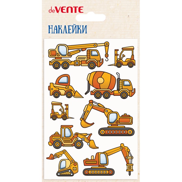 Паф-стикеры (объемные) deVENTE Строительная техника, мягкие, карточка 100*150 мм Паф-стикеры (объемные) deVENTE Строительная техника, мягкие, карточка 100*150 мм