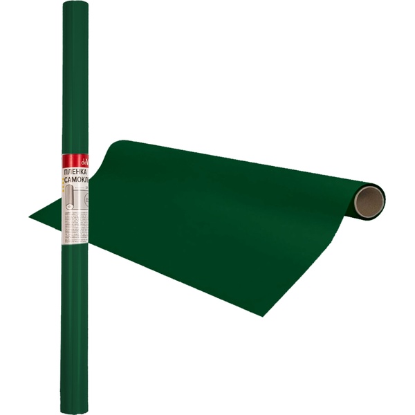 Пленка самоклеящаяся, рулон 45*100 см, ПВХ 100 мкм, матовая, зеленая, deVENTE