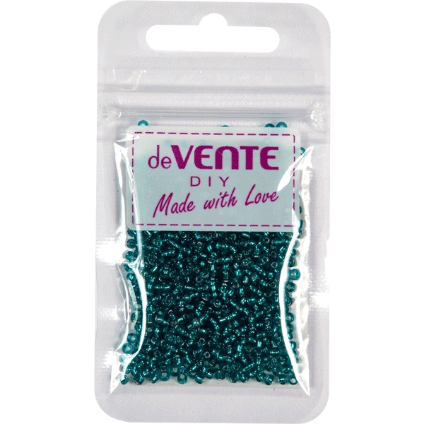 Бисер круглый Ø2 мм, 10 г, цв.: бирюзовый, deVENTE DIY Metallic