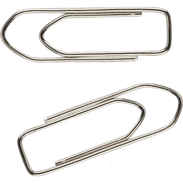 Скрепки 28 мм, никелированные, пятиугольные, 100 шт., к/к, deVENTE