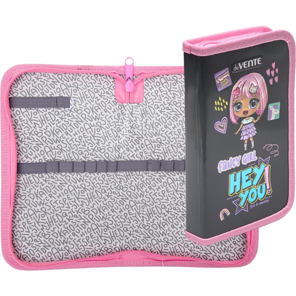 Пенал 1 отд., на молнии, 205*120*25 мм, металлизир. картон, конгрев, deVENTE Fancy Girl