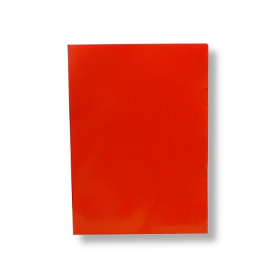 Папка-уголок А4, PP 180 мкм, непрозр., Бюрократ/ Красная