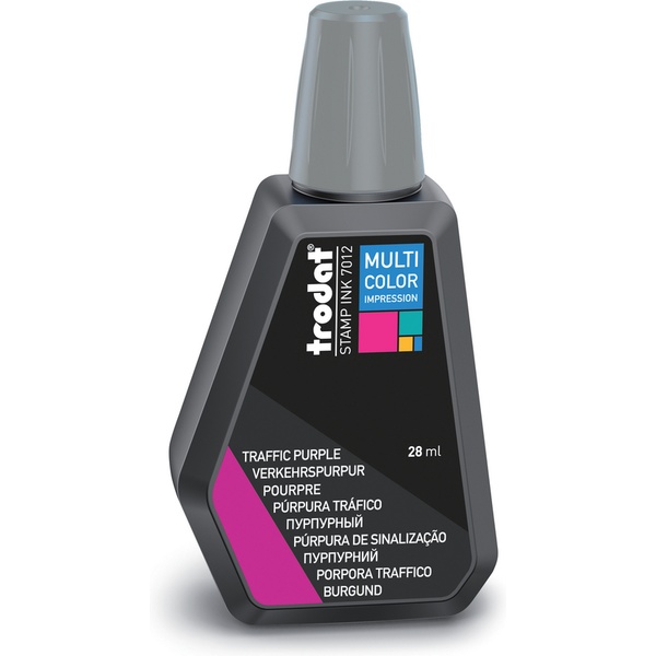 Краска штемпельная TRODAT Multi Color, 28 мл, на водной основе, пурпурная Краска штемпельная TRODAT Multi Color, 28 мл, на водной основе, пурпурная