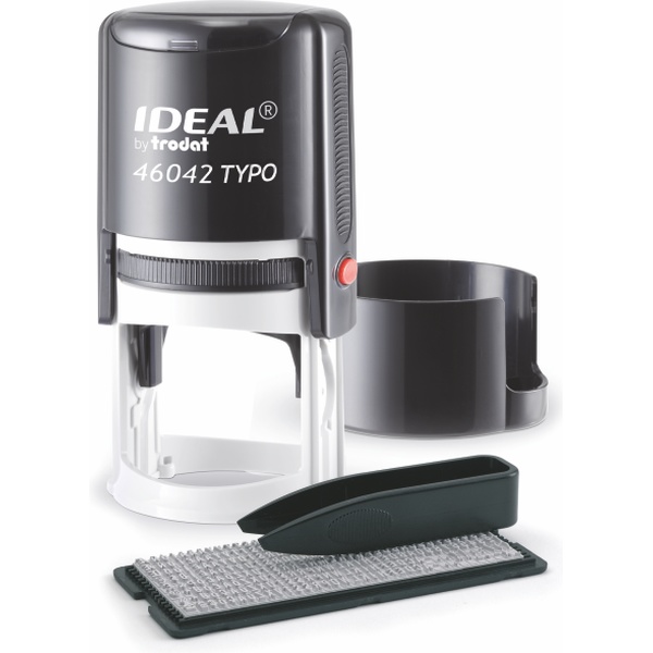 Печать самонаборная, оттиск Ø42 мм, 2 круга, 1 касса, корпус_синий, IDEAL