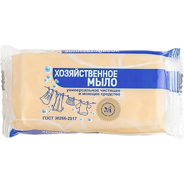 Мыло хозяйственное 72% ММК Универсальное, 100 г, флоупак Мыло хозяйственное 72% ММК Универсальное, 100 г, флоупак