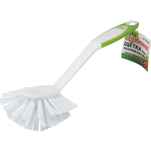 Щетка для мытья посуды ЛЮБАША, пластик, ручка 25 см