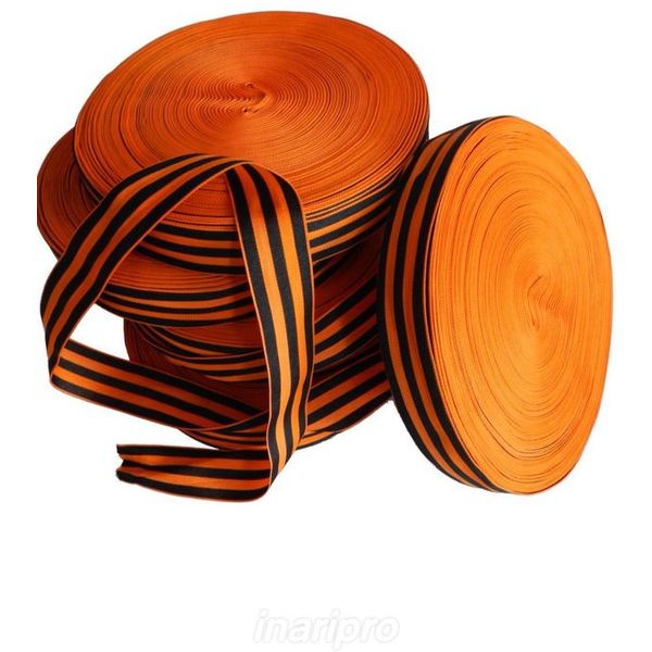 Лента георгиевская 24 мм * 100 м (бобина)