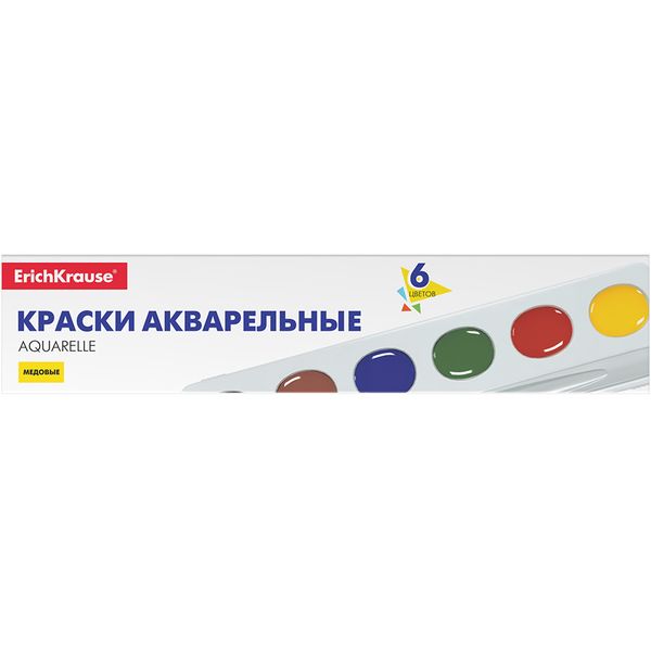Акварель медовая 6 цветов ErichKraus Basic, к/пенал, без кисти (3+) Акварель медовая 6 цветов ErichKraus Basic, к/пенал, без кисти (3+)