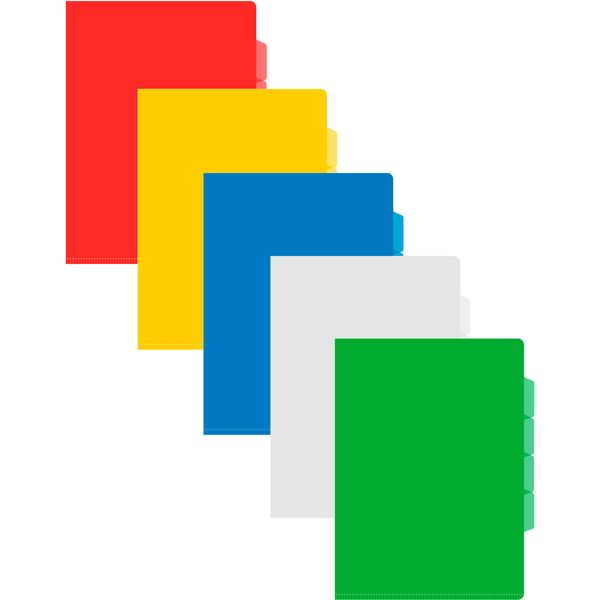 Папка-уголок А4, 3 отд., PP 150 мкм, полупрозр., матовая, Бюрократ/ 5 дизайнов