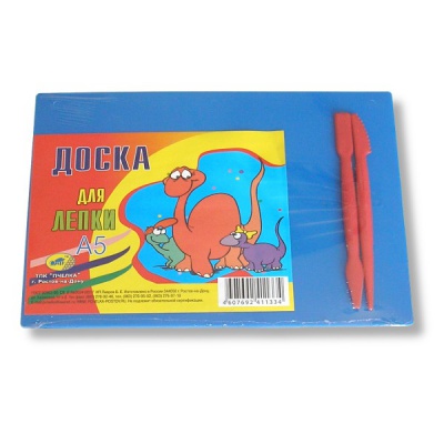 Доска для лепки А5 + 2 стека, пластик, цв.: ассорти, ТПК ПЧЕЛКА