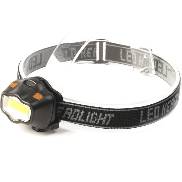 Фонарь налобный cветодиодный Smartbuy, 3 Вт COB  , 3 режима, от 3*ААА, черный*