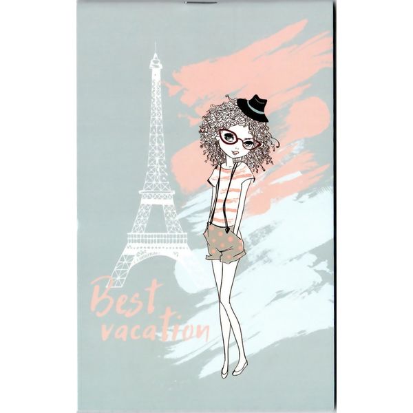 Блокнот на скобе А6, 30 л., клетка, 65 г/м2, Lamark Best Vacation_5 дизайнов Акция!