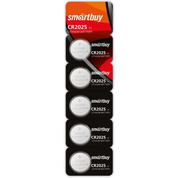 Батарейка CR2025, 3.0 V, Smartbuy Lithium Батарейка CR2025, 3.0 V, Smartbuy Lithium
