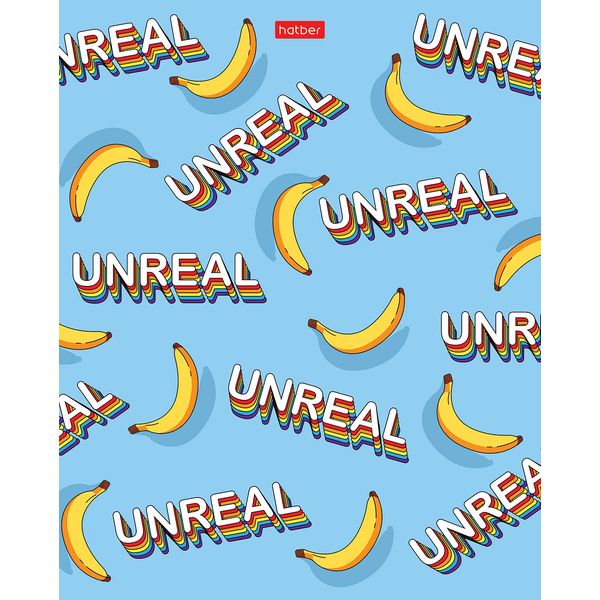 Тетрадь А5, клетка, 48 л., на скобе, 60 г/м², (гол.), Hatber Super unreal (акционный товар)